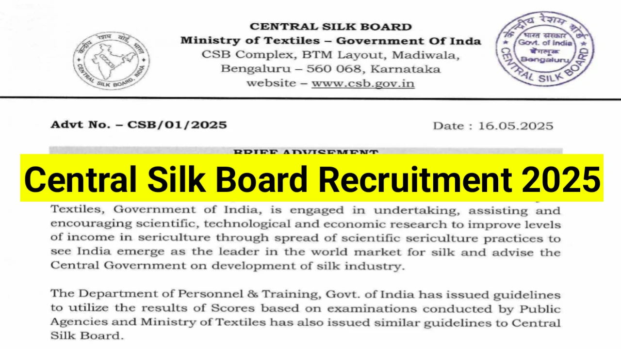 Central-Silk-Board-Recruitment-2025